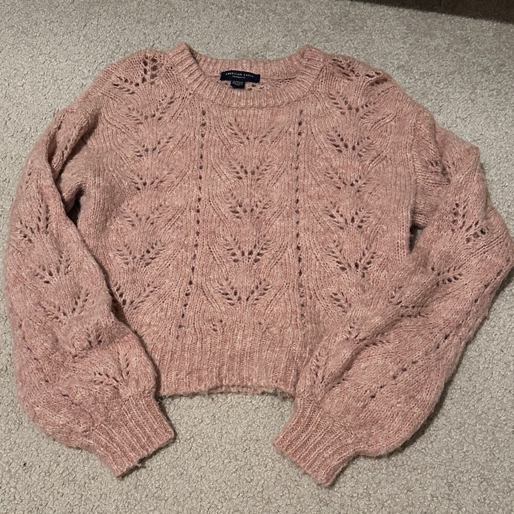 American Eagle Outfitters Blush Textured Sweater